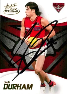Signed 2022 Essendon Bombers AFL Select Optimum Card - Sam Durham - Picture 1 of 3