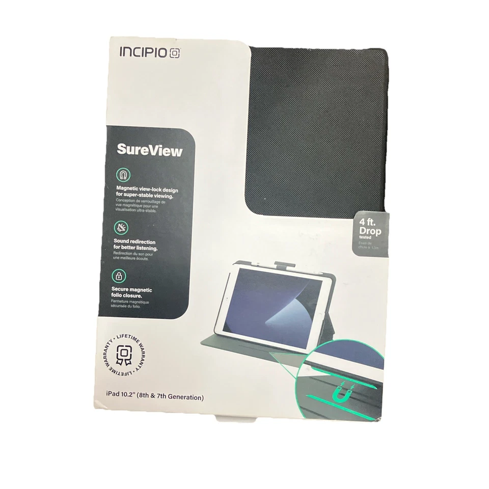 Capa Incipio SureView para iPad 10,2" (9ª, 8ª e 7ª geração) IPD-412-BLK - Imagem 1 de 1