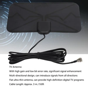 Indoor Hd Digital Tv Antenna 25Db High Gain Signal Receiver 170-240Mhz 470-8 SPC - Zdjęcie 1 z 12
