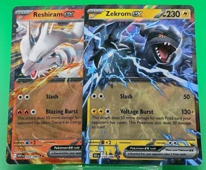 Reshiram Ex 020/086 Zekrom Ex 034/089 Black Bolt + White Flare Pokemon Englisch - Bild 1 von 2