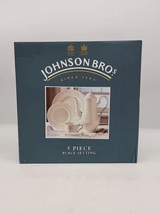 NEU Richmond weiß Johnson Bros 5-teiliges Gedeck Made in England - Bild 1 von 5