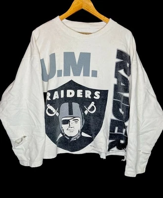 Moletom Oakland Raiders vintage anos 90 equipamento BUM esporte futebol gráfico grande - Imagem 1 de 4