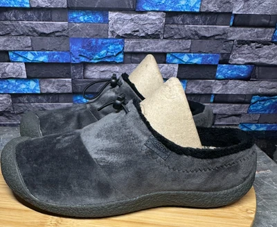 KEEN Terciopelo o Piel Sintética Howser III Diapositivas Imán Oscuro Terciopelo Para Mujer Talla 9.5 Foto 1 de 4