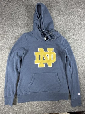 Notre Dame Hoodie Youth Small Blue Champion Pullover Sweatshirt NCAA College - Image 1 of 4