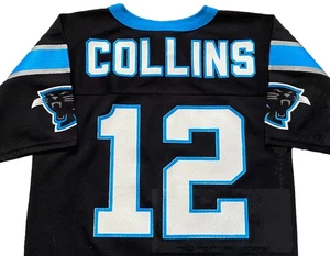 VTG 90's KERRY COLLINS CAROLINA PANTHERS NFL LOGO 7 ROOKIE JERSEY YOUTH M 10-12 - Picture 1 of 3