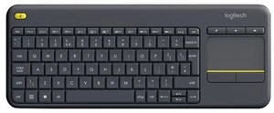 LOGITECH - K400 Plus Papan Kekunci Tanpa Wayar dengan Touchpad, Hitam - Picture 1 of 2