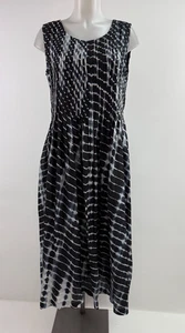 Bianco Levrin 100% Silk Sleeveless Tie Dye Pleated Top Midi Dress SZ 1/S - Picture 1 of 5