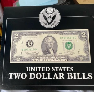 1995 Uncut Sheet of 8 $2 Dollar Bills Atlanta “F” Seal - Picture 1 of 5