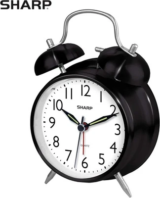 Reloj Despertador Doble Campana Alarma Fuerte para Dormilones Estilo Mate Azul Foto 1 de 4