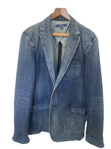 Polo Ralph Lauren Denim Blazer Size 44L Vintage Excellent Condition - Picture 1 of 19