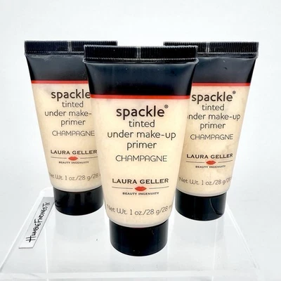 3x Laura Geller Spackle Original Champagne Tinted Under Makeup Primer 1oz Travel - Image 1 of 4