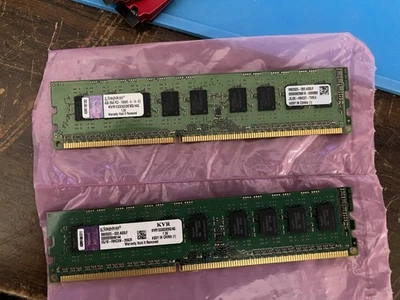 Kingston RAM 8GB (2x4G) DDR3 1333MHz 240-Pin ECC UDIMM PC10600 KVR1333D3E9S/4G - Image 1 of 4