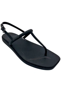 Sandalia de tanga Crocs Miami negra para mujer - Imagen 1 de 3