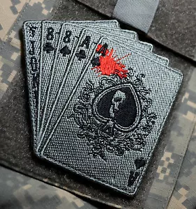 USMC RANGERS PATHFINDER SCHARFSCHÜTZEN SCHULTER VeIkr AUFNÄHER: Ace-Joker TOTE HERRENHAND - Bild 1 von 4