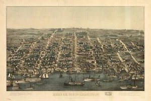 A4 Reprint of USA Cities Towns States Map Alexandria Columbia Virginia - Picture 1 of 1