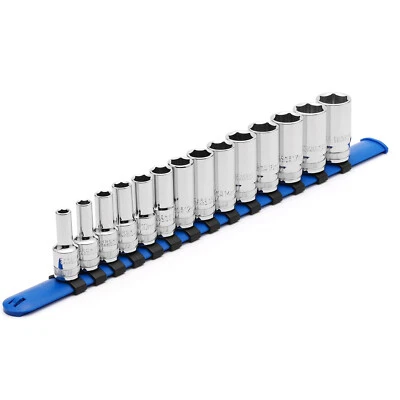 3/8" Drive Metric Deep Impact Socket Set Mid-Length 6-19 mm 14PCS 6 Point - Image 1 of 4