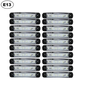 20 X SEGNALATORE LUCE INGOMBRO 6 LED SMD 24V 24 VOLT BIANCO CAMION RIMORCHI L051 - Picture 1 of 5