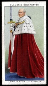 1937 Spieler Zigarette Krönungsserie zeremonielle Kleidkarte #40 Lord Mayor - Bild 1 von 2
