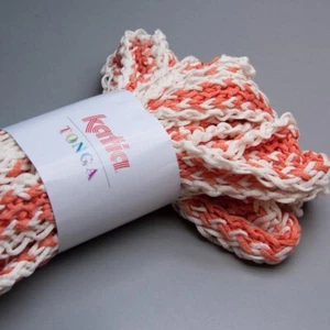 Katia Tonga 303 Orange-White 100g Lana - Imagen 1 de 2