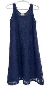 Vestido de encaje azul Rolla Costa para niñas, talla 7 - Imagen 1 de 6