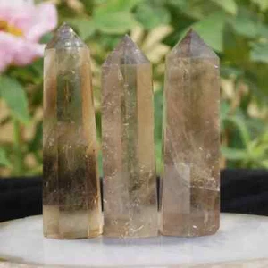 Natural Smoky Quartz Tower Point Obelisk Healing Crystal Mineral Specimens Decor - Picture 1 of 5