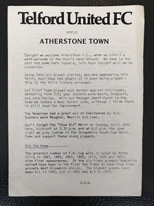 12.4.1978. Telford United v Atherstone Town (Southern League Premier). - Picture 1 of 2