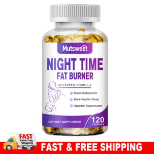 Night Time Fat Burner Supplement For Fat Burn Weight Loss Appetite Suppressant - Picture 1 of 9
