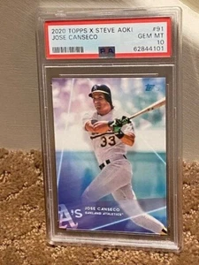 2020 Topps X Steve Aoki Jose Canseco PSA 10 #91 Card LOW POP NEW Case - Picture 1 of 1