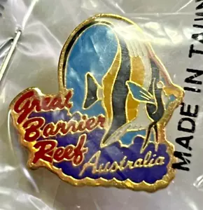 Great Barrier Reef Australien Souvenir Pin Anstecker auf Karte - Bild 1 von 4