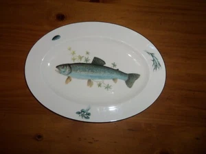 Richard Ginori 1735 Bone China Trout Fish Platter 14.5x 10.5 - Picture 1 of 8