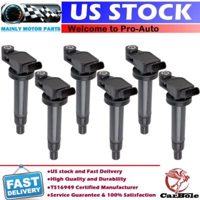 6 Pack Ignition Coils For 1998-2006 Toyota Camry Avalon Lexus ES300 RX300 UF267 - Image 1 of 4