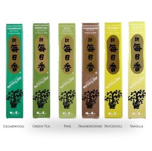 6 Morning Star Incense - Cedarwood Green Tea Pine Frankincense Patchouli Vanilla