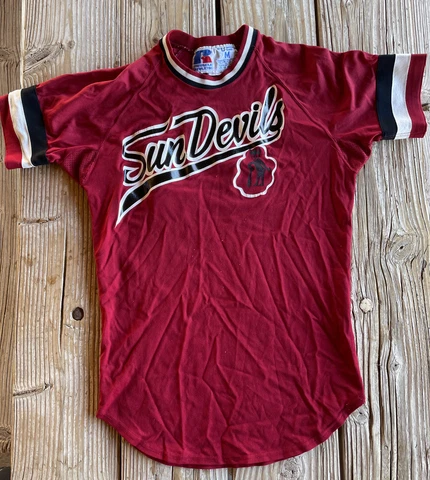 Vintage Russell Athletic Sun Devils Jersey Size Medium Red Cover