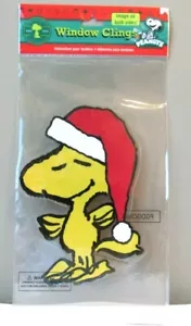 Peanuts Woodstock Navidad Jelz Ventana Adherente Santa Sombrero 7,25" Nuevo - Imagen 1 de 1