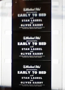 -Rare- 1928 -LAUREL & HARDY- EARLY TO BED Vintage 16mm Comedy Movie Film - Picture 1 of 2