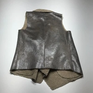 French Connection Vest Womens Size 2 Silver Mink Faux Shearling Bodywarmer NWT - Picture 1 of 12