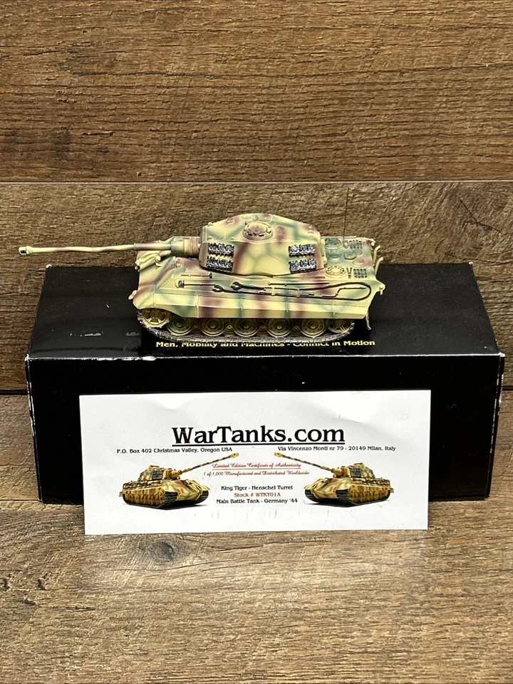 RARE! WarTanks 1:48 Scale Modern Series King Tiger-Henschel Turret Germany 1944 - Image 1 of 4