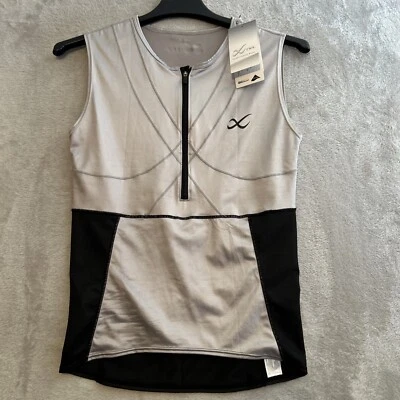 Top de triatlón gris para hombre CW-X NUEVO CON ETIQUETAS - sin mangas talla XL Foto 1 de 4