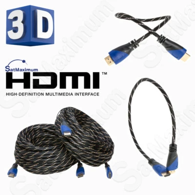 HDMI 4K Premium Braided Cable 60Hz High Speed 1080 HDTV 3D CORD 1.5FT- 50FT LOT - Image 1 of 4