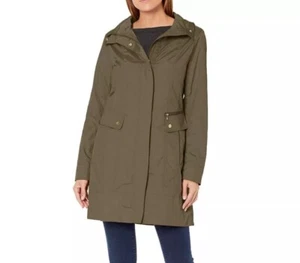 Giacca antipioggia donna Cole Haan confezionabile con cappuccio e fiocco - taglia media - verde oliva - Foto 1 di 7