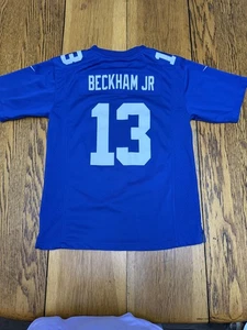 New York Giants Jersey Youth Large NFL Football Odell Beckham Jr 13 Nike Shirt - Picture 1 of 8