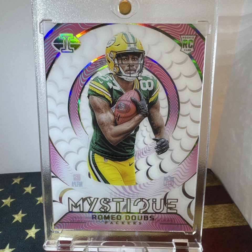 2022 Panini Illusions Romeo Doubs #M-37 Mystique Pink 263/399 Green Bay Packers - Image 1 of 2