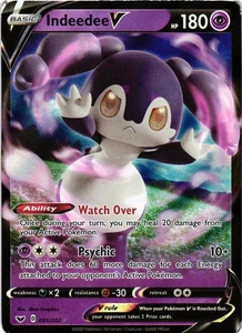 Indeedee V  091/202 SWSH01: Sword & Shield Base Set MP - Picture 1 of 2