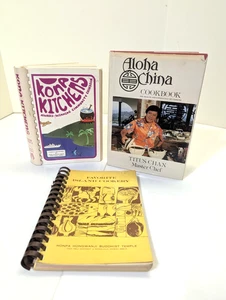 Hawaii Cookbook Lot x 3 Aloha China Titus Chan Signed Kona Kitchens + Vintage - Bild 1 von 6