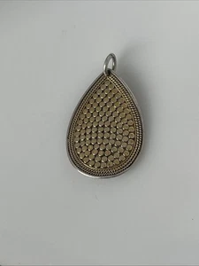 Anna Beck 925 Sterlingsilber Träne Anhänger Halskette 1 3/8" 8a - Bild 1 von 5