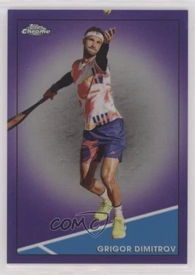 2021 Topps Chrome Purple Refractor /199 Grigor Dimitrov #18 Rookie RC - Image 1 of 2