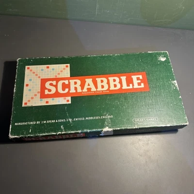 Vintage 1950s Spears Games Scrabble Board Game Complete Wooden Tile Racks  - Image 1 of 4