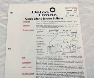 1963 Oldsmobile 98 Super 88 Original GM Guide-Matic Service/Repair Info 63 NOS - Picture 1 of 4
