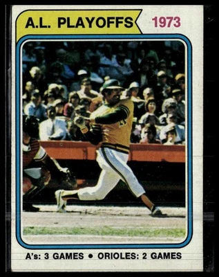 1974 Topps #470 1973 A.L. Playoffs Foto 1 de 2