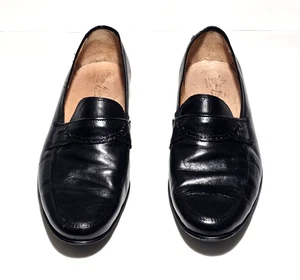 Paolo Paladino Handmade Men’s Black Leather Loafer Shoes Size 6 B (EU 39.5) - Picture 1 of 11